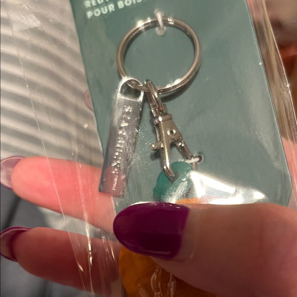 NIP Starbucks Orange Pumpkin Lid Stopper Keychain New Aug 2025 Fall Design - Picture 9 of 9